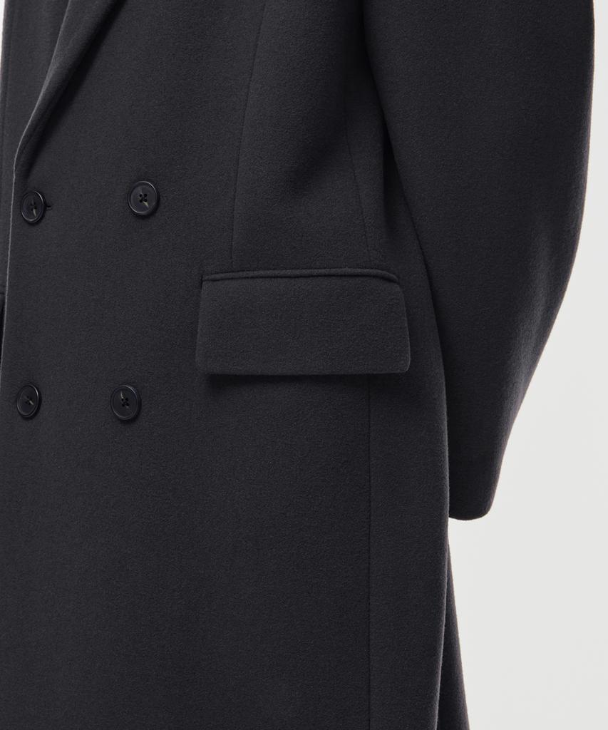 Musinsa Standard Wool Blend Big Daddy Double Maxi Coat [Dark Grey]