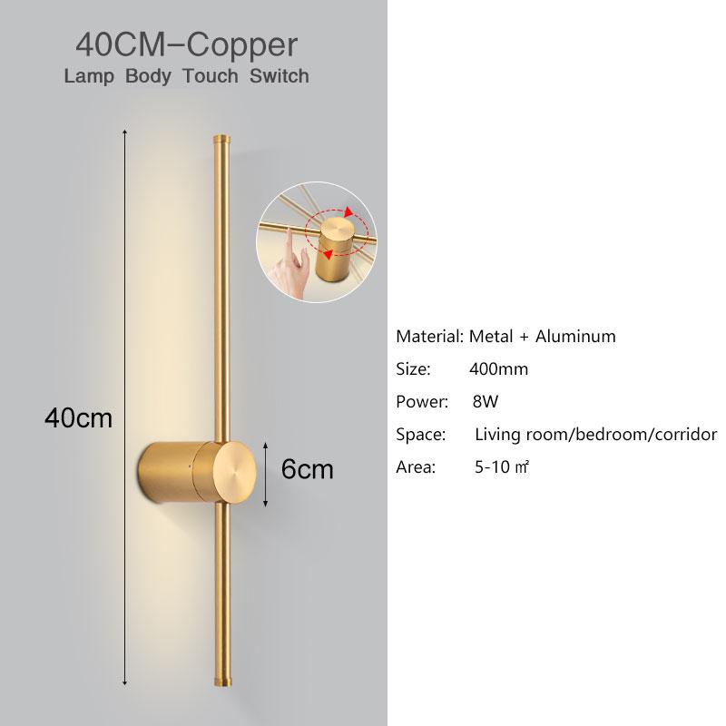 Indoor Touch Switch Dimmable LED Wall Lights for Living Room Bedroom 360° Rotatable Dimming Wall Lamps Wall Sconce Black White