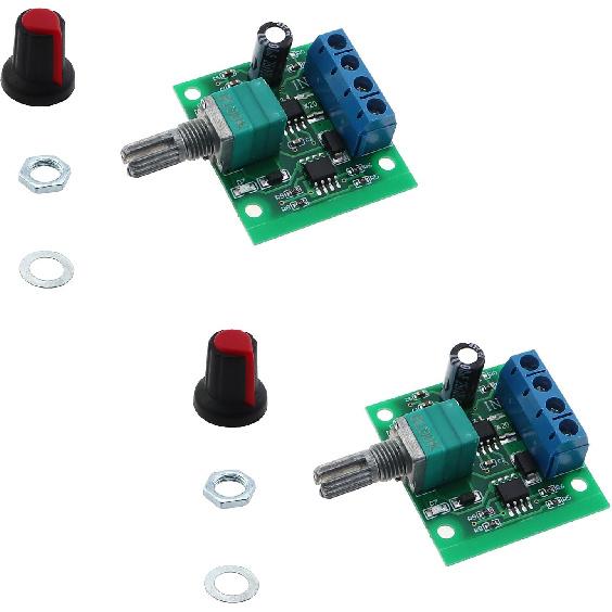 2PCS 31.7x35mm PWM DC Motor Speed Controller DC1.8-15V Speed Controller with Switch Function Speed Controller Knob Random Colour