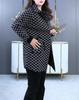 Casaco de Tricô Oversized de Luxo Outono e Inverno para Mulheres Plus Size