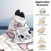 1pc Disney Aristocats Marie Pink Bow Blanket Soft Throw for Home Decor, Couch Cover, Travel