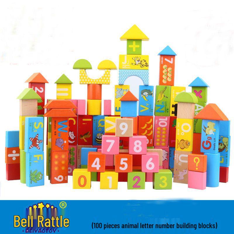 Children's Wooden Building Blocks & Puzzle Toys for Early Development (Ages 1-6)