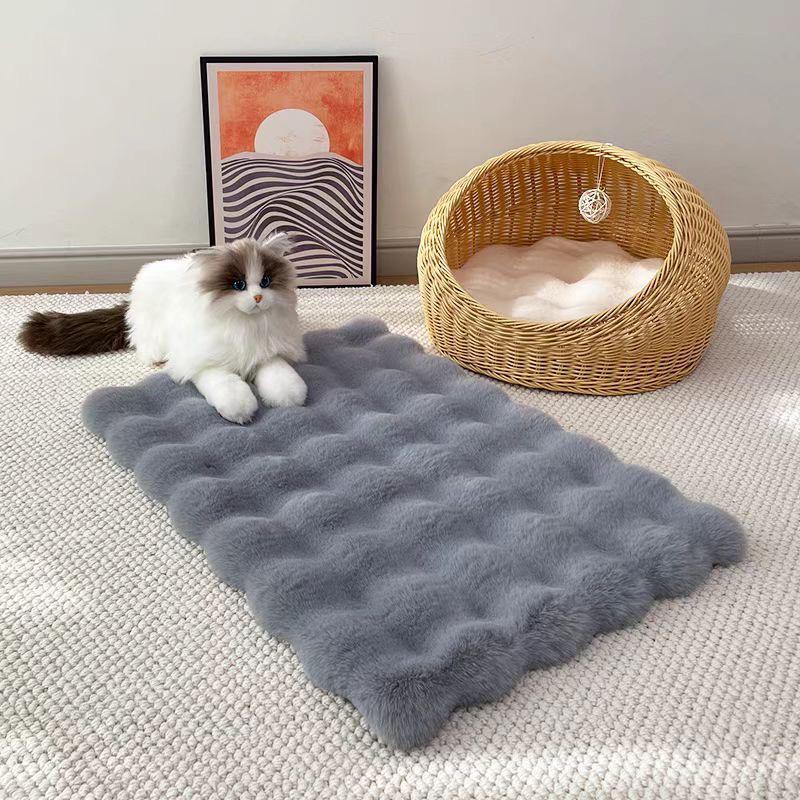 Winter Plush Space Capsule Pet Bed for Cats, Puppies, and Rabbits