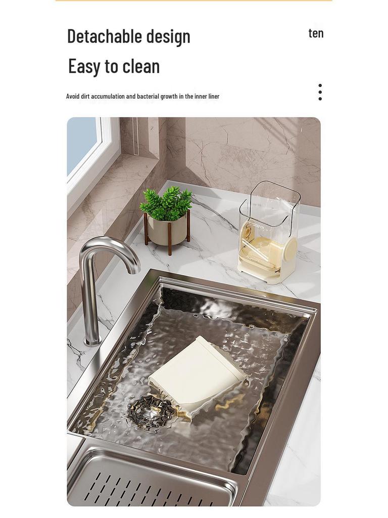 Wall-Mounted Anti-Mildew Chopstick and Utensil Holder With Draining Shelf.