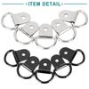 ACROPIX Fixed Anchor D Shape Universal Silver Tone Black 20pcs