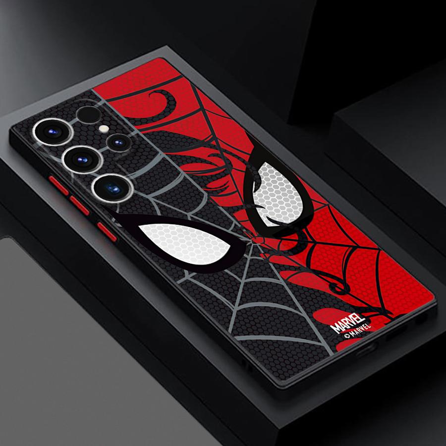 

Marvel Spider Man Case for Samsung Galaxy S25 S23 Ultra S24 FE S22 Plus S20 S21 S10 Note 20 10 Matte Funda Back TPU Phone Cover for Galaxy S23