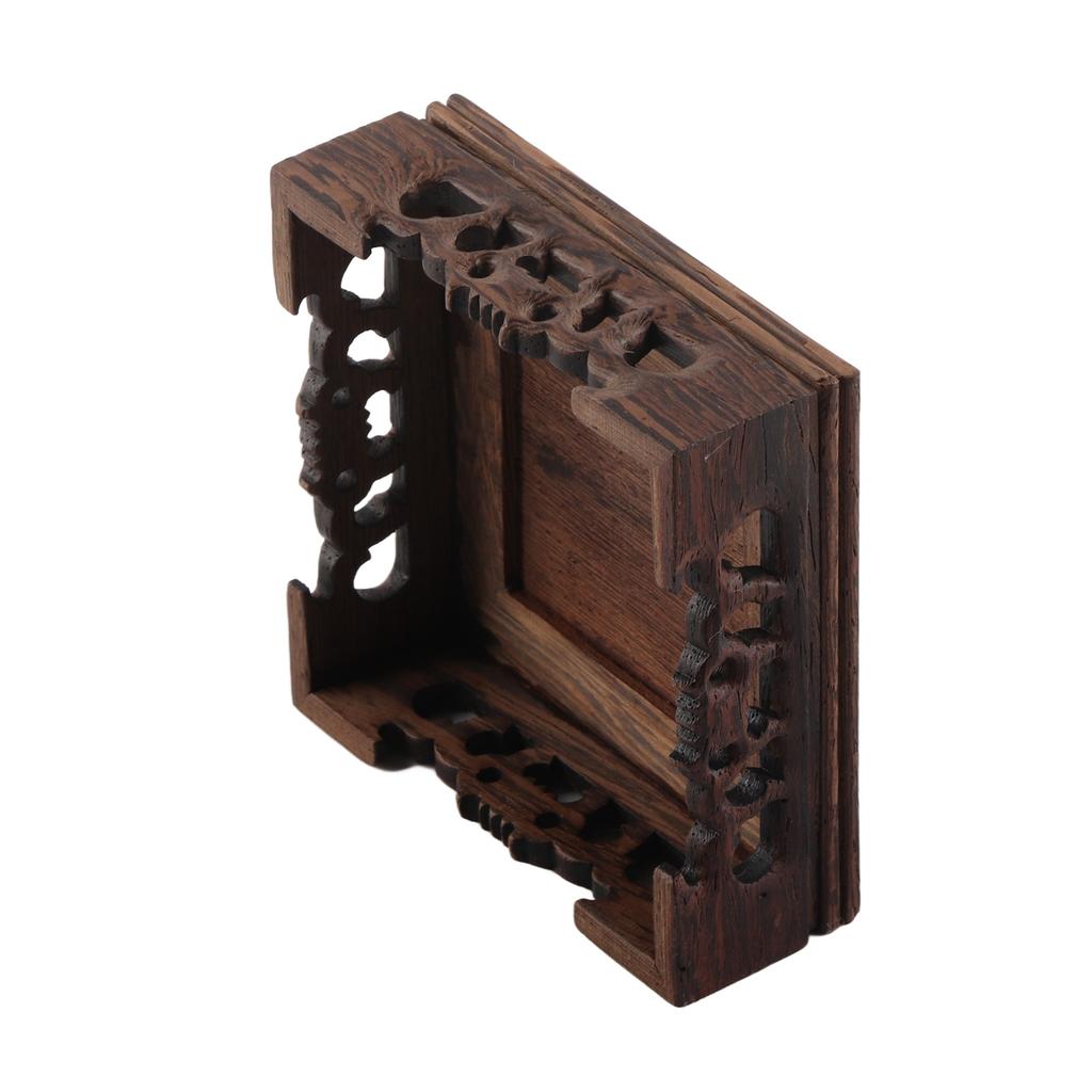 Buddha Statue Ornament Base Wooden Flower Pot Stand Durable Square Vase Fish Tank Display Tray