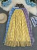 Women's European Plaid A-line Midi Skirt, Perfect for Commuting and Holidays