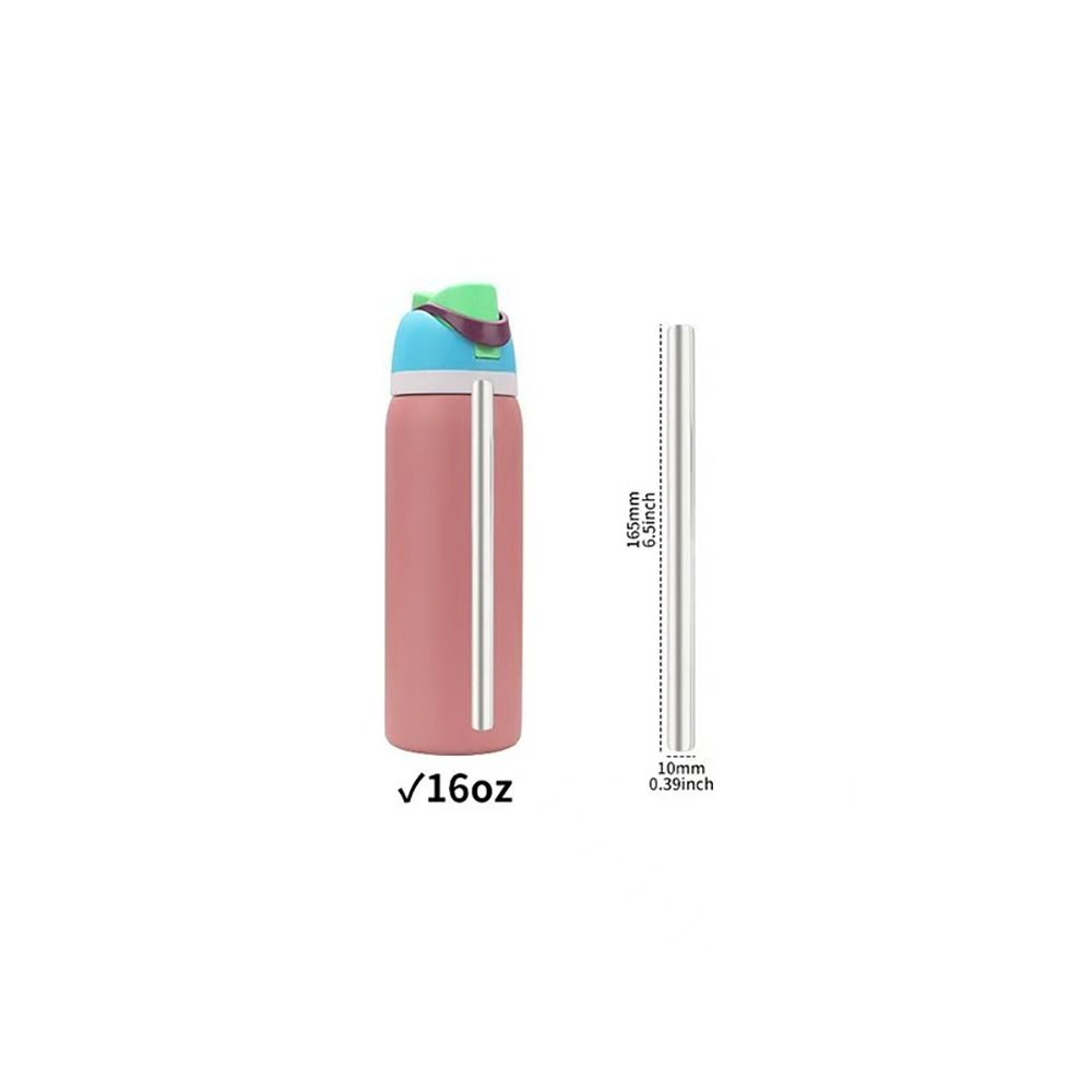 6Pcs/Set With Brush Water Bottle Straw Reusable Cup Replacement Straw  Drinking Use