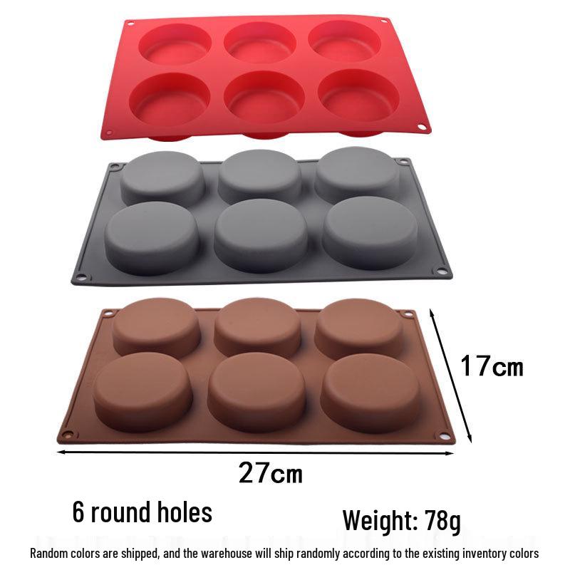 Round Silicone Mold for Muffins, Puddings, Cakes, and Candles (6-12-24 Cup)