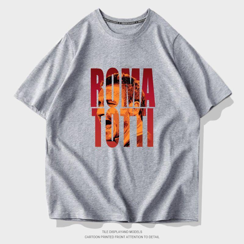 Francisco Totti English Avatar Short-sleeved T-shirt Men's Summer Loose Trendy Football Training Half-sleeve