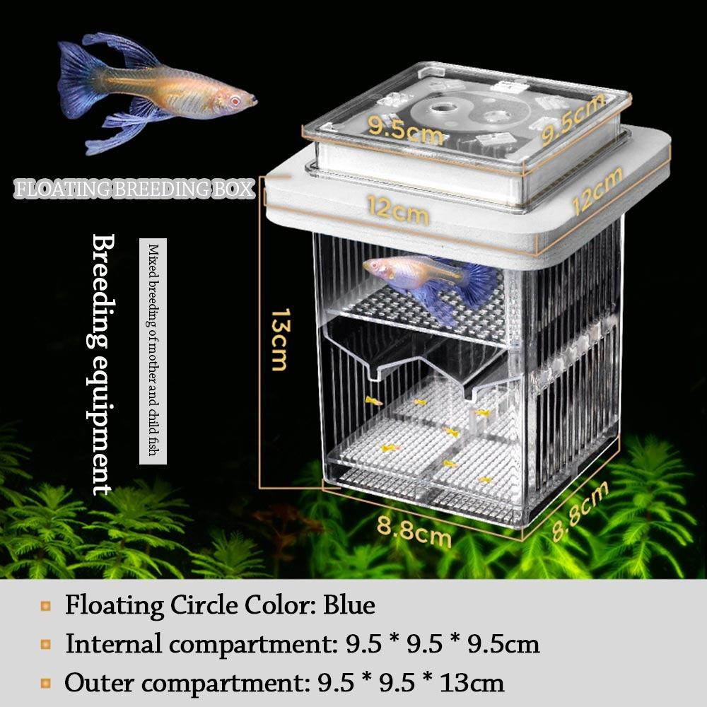Transparent Fish Breeder Box Clear Frame Floating Hatching Box Aquarium Hatchery Accessory
