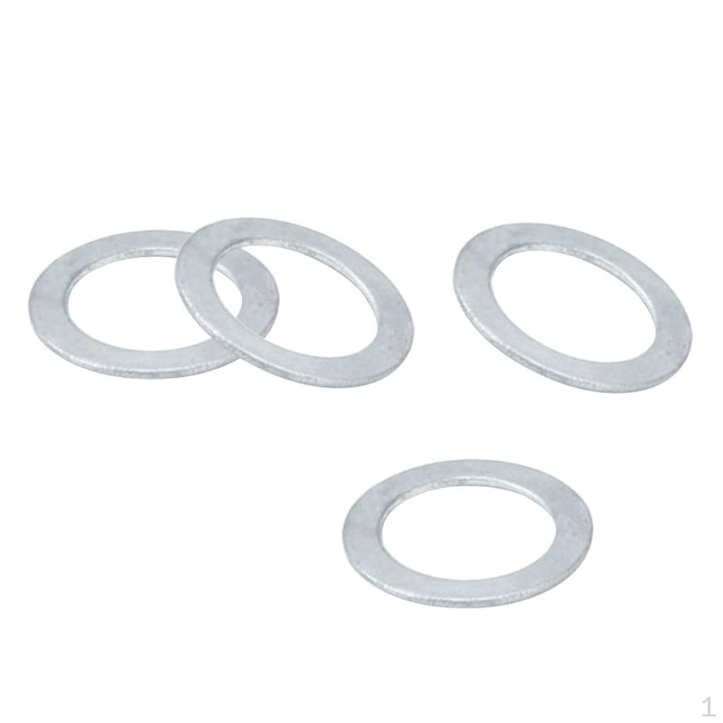 MUQZI 4x Durable Road Bike Stainless Flat Washer Pedal Gasket Spacer