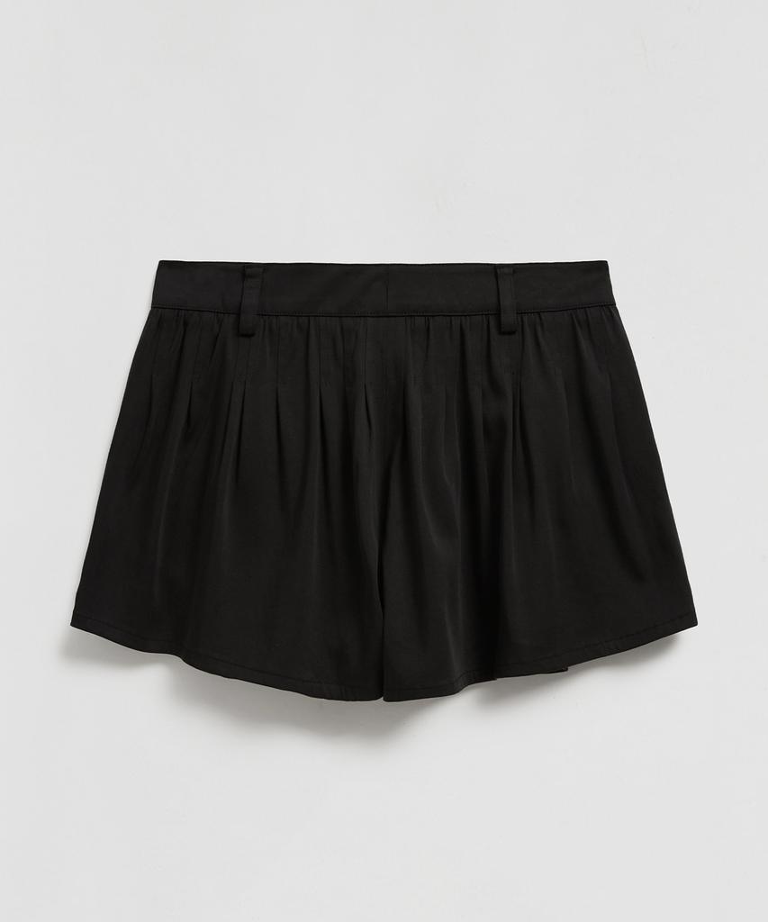 LMOOD WOMEN Dion Lyocell Shirred Shorts Black