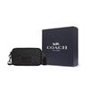Coach Wyatt 20 Logo del Marchio Chiusura a Zip Tela Rivestita Borsa a Tracolla Piccola Borse da Uomo Carbone CW365-QBMI5