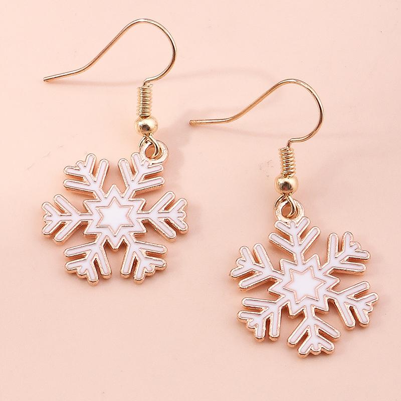 Fashion Merry Christmas Wreath Circle Hoop Earrings for Women Girls New  Party Festival Jewelry Gifts