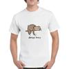 2023 Summer Crewneck T-shirt Student Minimalist Commuting Sports Quick Dry Short Sleeve Sloth Cartoon Breathable Loose