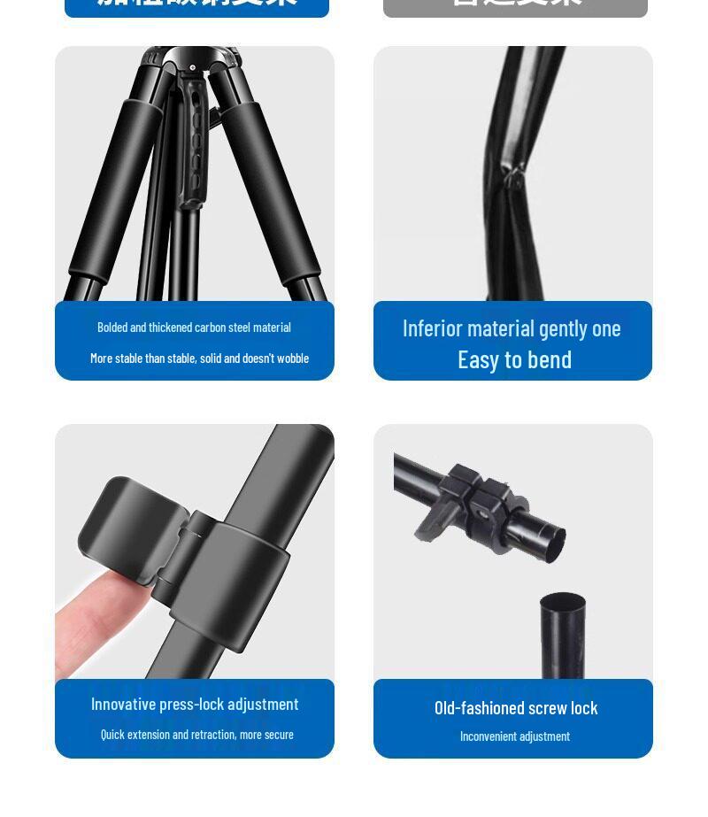 Tripod: Anti-Shake, Stable, Three-Position Setup