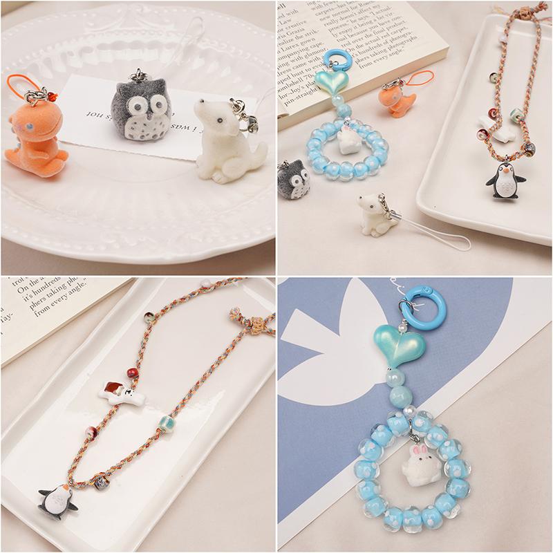 1 pz/sacchetto Ciondolo piccolo animale floccato Fai da te Braccialetto Collana Orecchini Accessori per gioielli