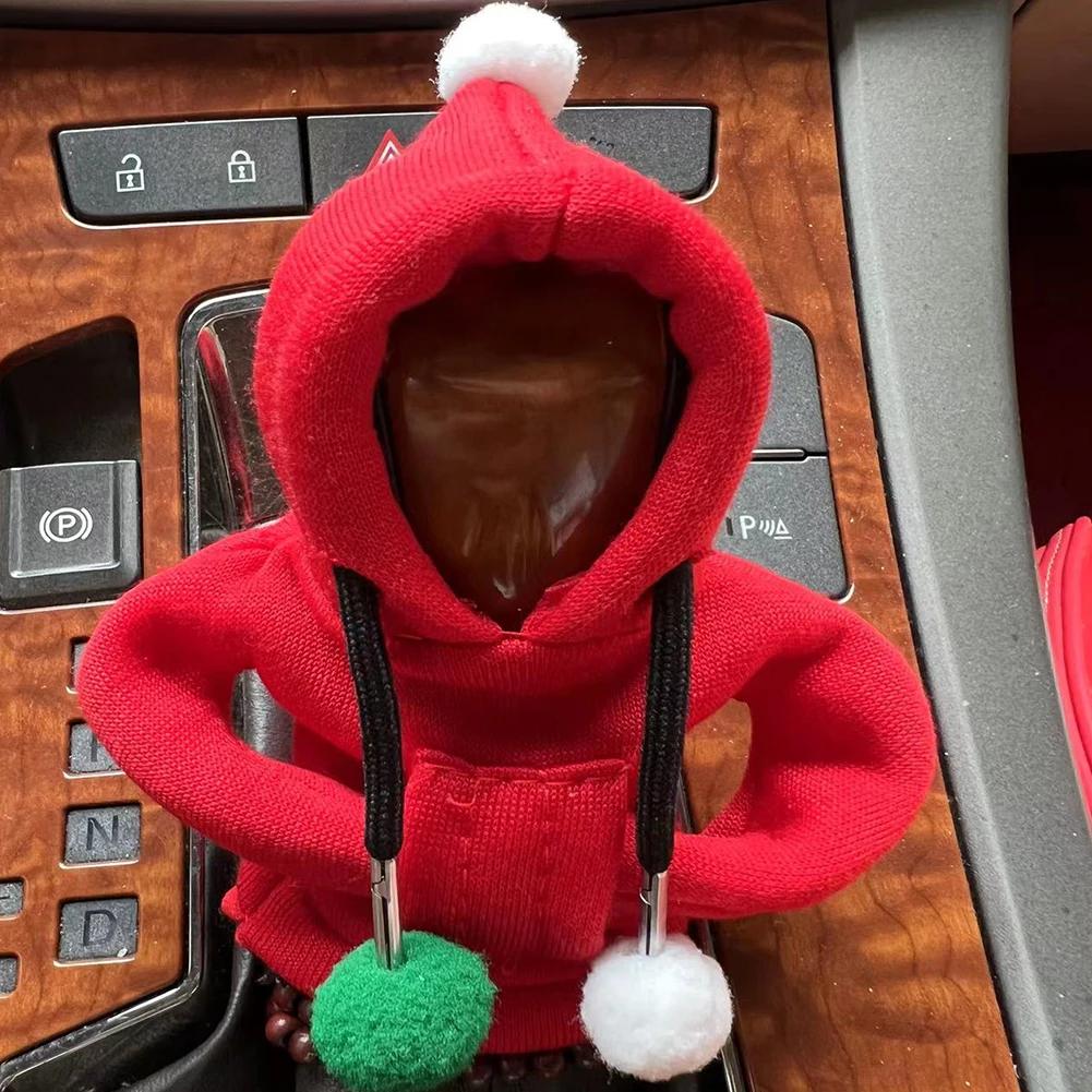 Weihnachten Schalthebelknauf Hoodie Sweatshirt Schalthebelabdeckung Plüsch Schalthebelknaufabdeckung Für Auto Schalthebel Auto Innenraumdekor