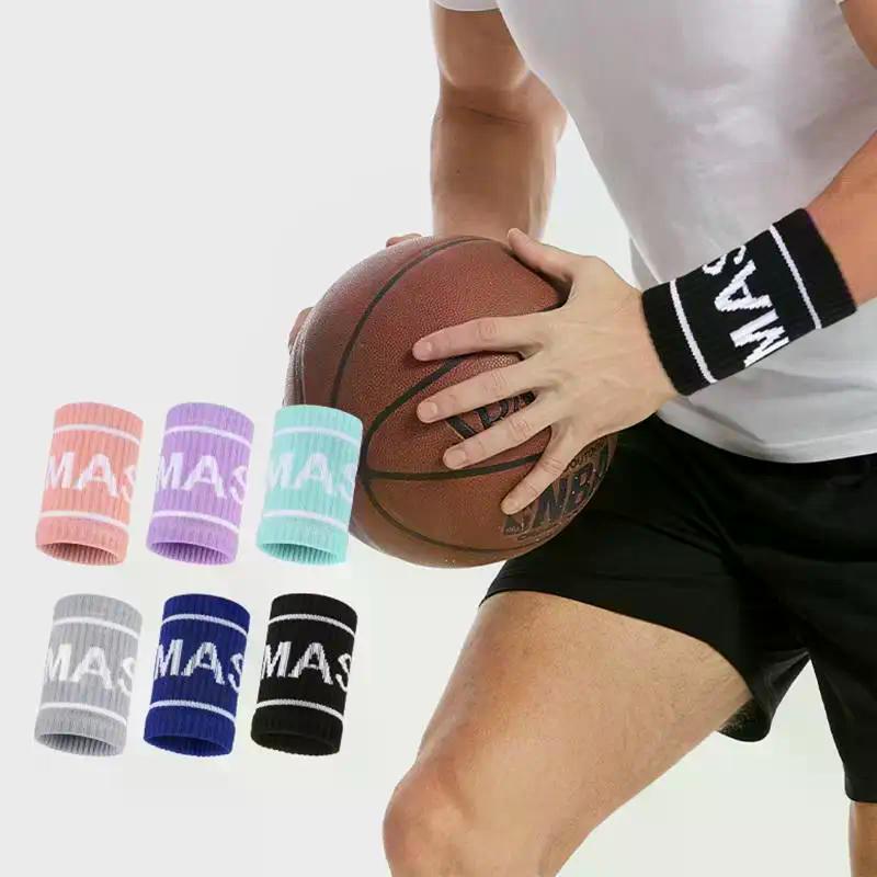 1 Paar Modisches Buntes Elastisches Sport-Handgelenkband Schweißband Handgelenkband Handgelenkstütze Für Basketball Volleyball Golf Tennis