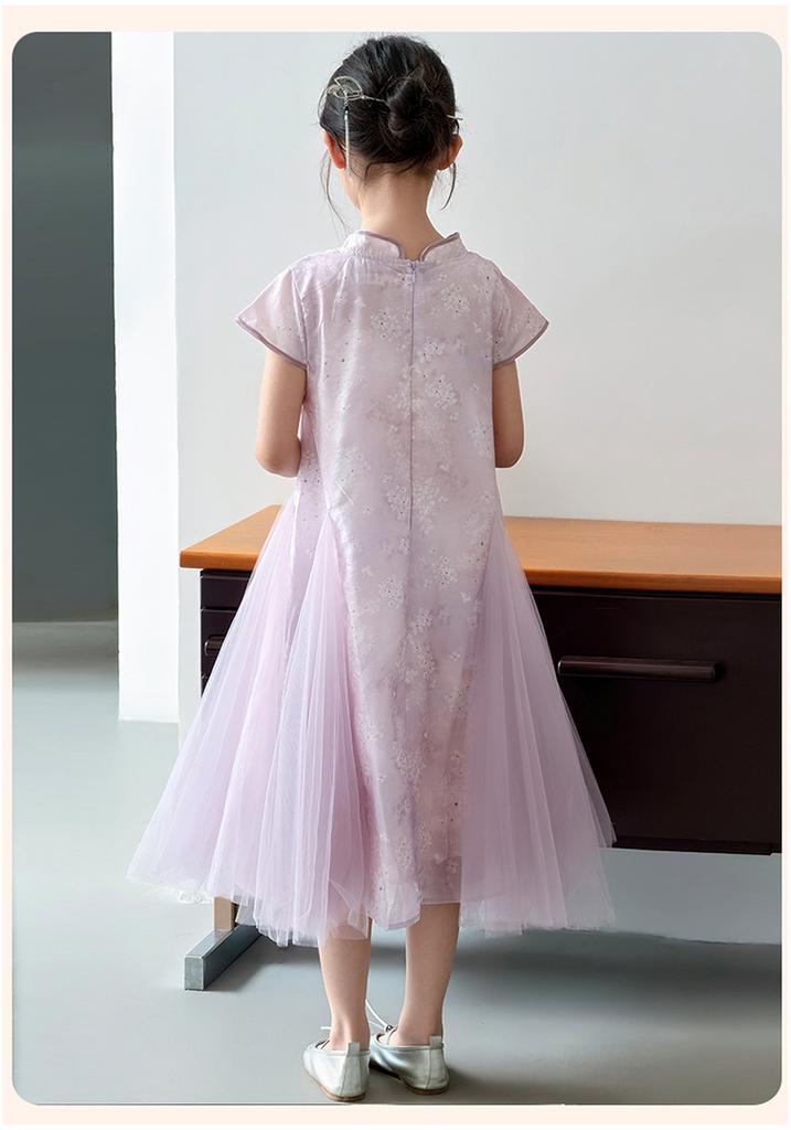 Girls' dress, summer new style, girls' new Chinese style dress, big children's national style cheongsam dress, summer dress, Hanfu dress