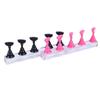 1Set False Nail Tips Practice Trainning Display Stand Holder Base Alloy Crystal Nail Art Polish Display Manicure Tools