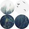Nordic Style Misty Landscape Canvas Paintings Wall Posters And Prints Deep Forest Flying Bird Wall Pictures Home Decor Background Wall Decoration
