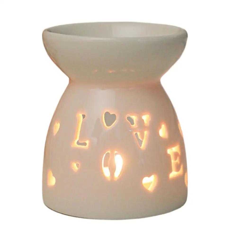 Ceramic Candle Holders Hollow Essential Oil Burners Home Burner Decor Incense Handicrafts Aroma Lamps X1R5