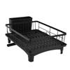 Dish Drying Rack Iron Dish Drainer Efficient Drainage System Space Saving Utensil Dish Rack for Kitchen Counter