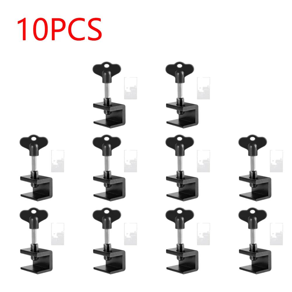 1-10Pcs Aluminum Alloy Window Security Lock Limit Sliding Door Windows Restrictor Child Safety Anti-theft Household Improvement