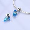 Copper Dreamy Light Blue Pendant Ocean Planet Charms Beads Fit Original Diy Bracelet Necklace Birthday Jewelry