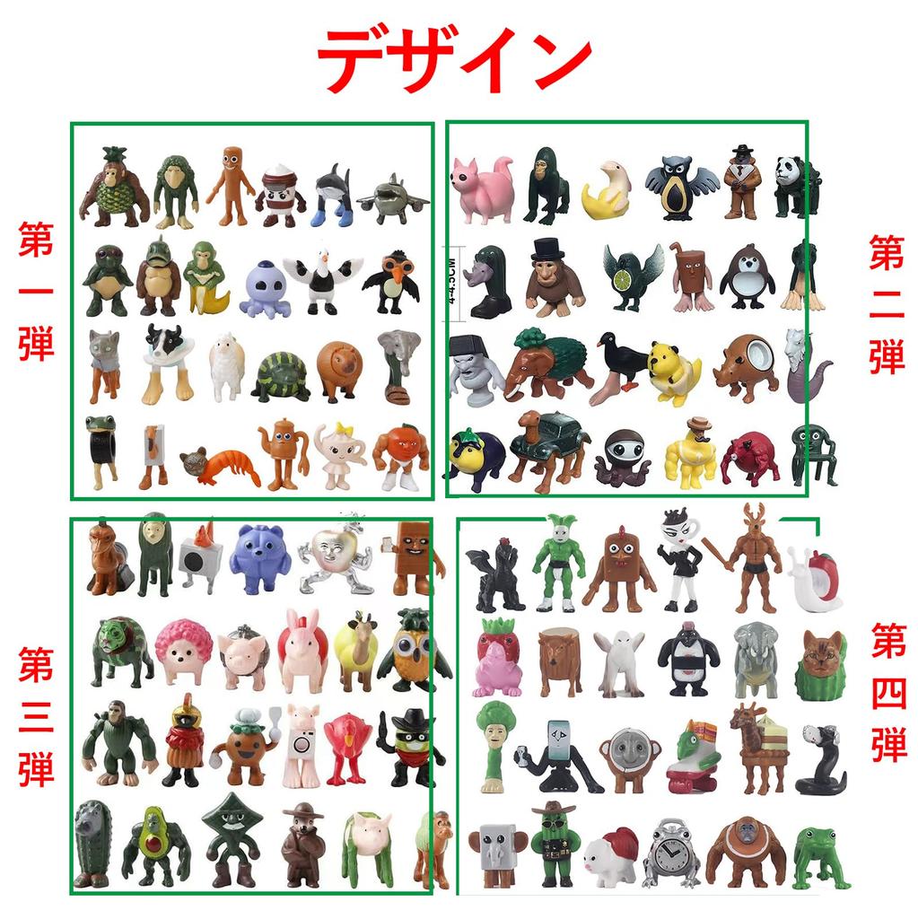 24-piece Brain Lot Italian Brain Lot Goods Figure Collection: Madness and Fantasy Memetic Creatures Descend on Your Desk "Color Box Packaging" (First