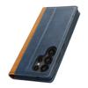 For Samsung Galaxy S25 Ultra Case Calf Texture 3 Card Slots Color Splicing Leather Phone Cover