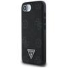 Guess Grained Hot Stamp Peony Triangle Logo MagSafe Case for iPhone 16e / 17e black