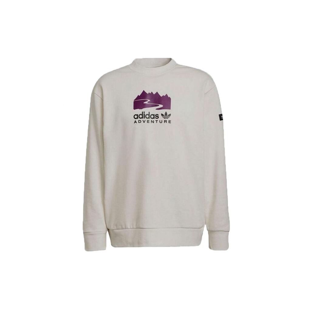 Adidas Originals Trefoil Casual Sports Crewneck Sweatshirt Men Tops Off-White H09108