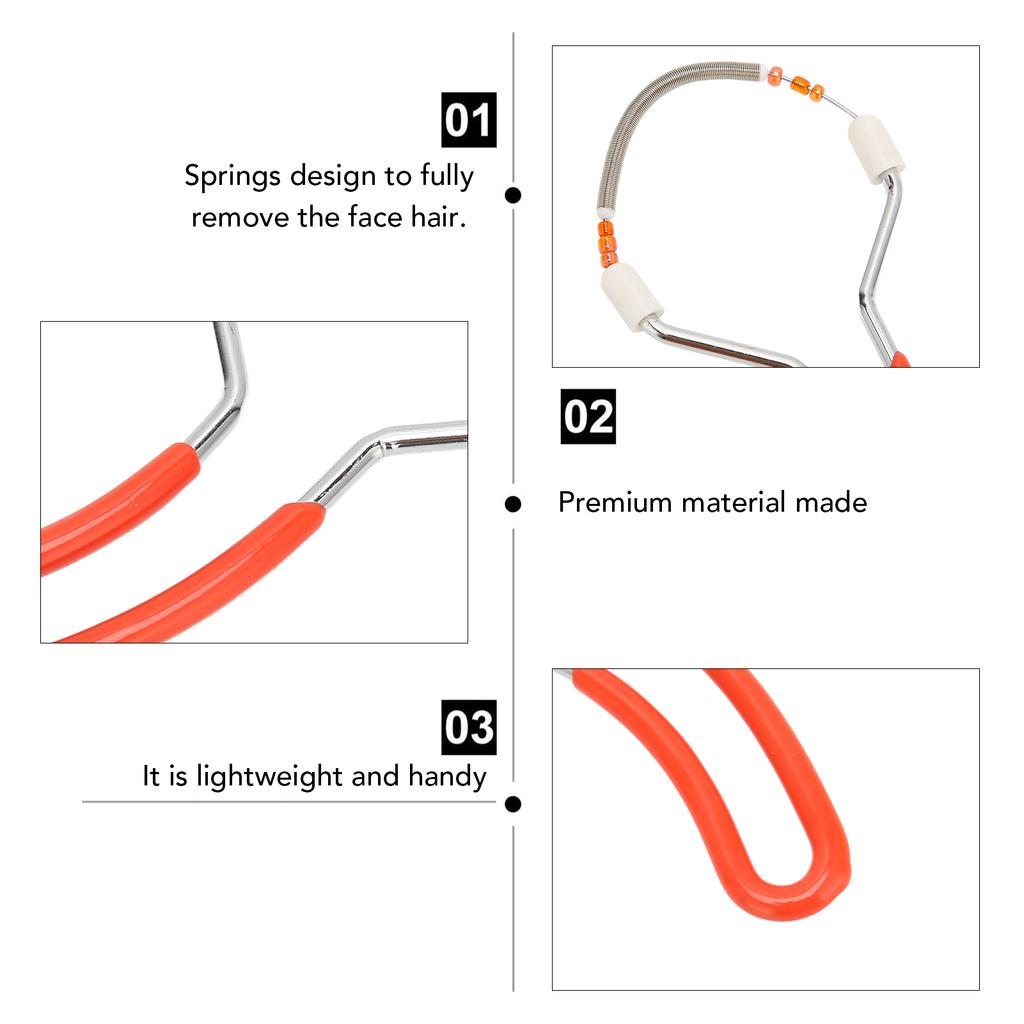 3pcs Spring Facial Hair Remover Women Spring Threading Epilator for Face Lip Hair Removal