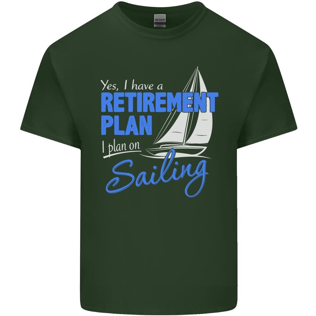 RetireUnisext Plan Sailing Sailor Boat Funny Unisexs Light Cotton TShirt