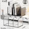 Acrylic Desktop File Pen Holder & Bookshelf Stand