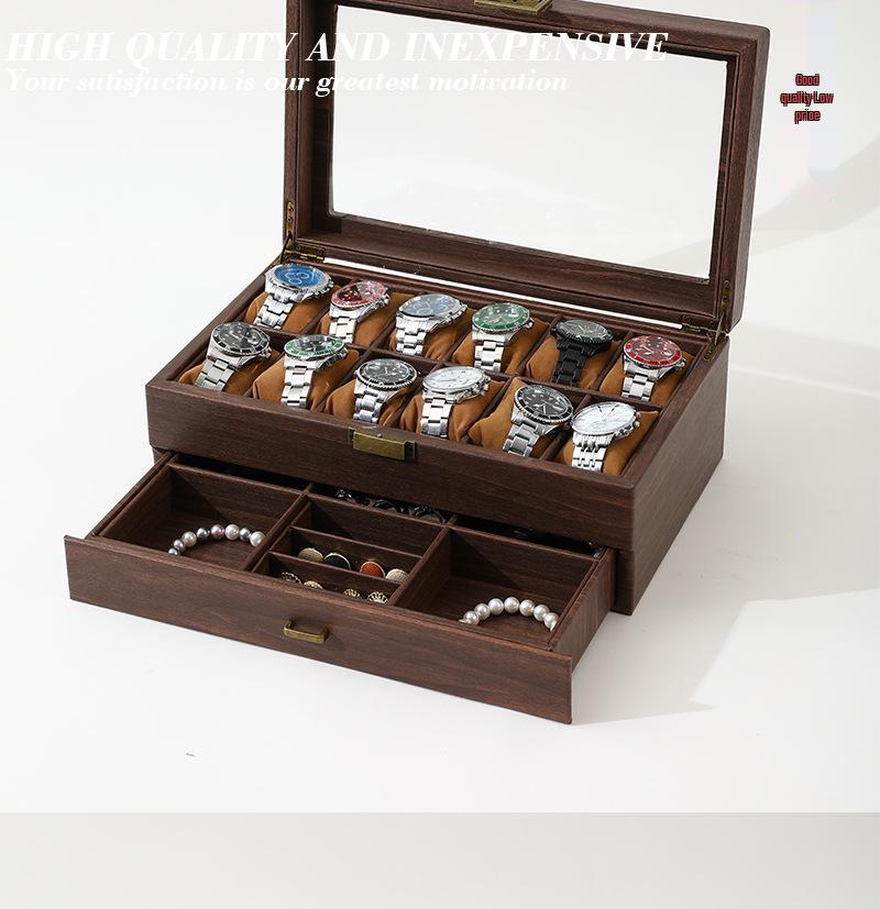 Qingyu Packaging Bark Texture PU Leather Watch and Jewelry Display Box