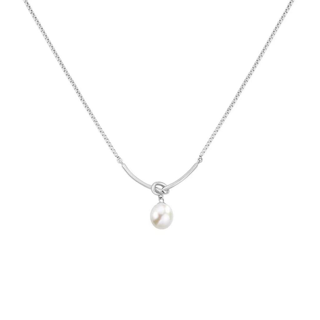 Pearl Pendant Necklace for Girls' Exquisite Ins High-end Light Luxury Gentle Temperament Clavicle Chain Gift