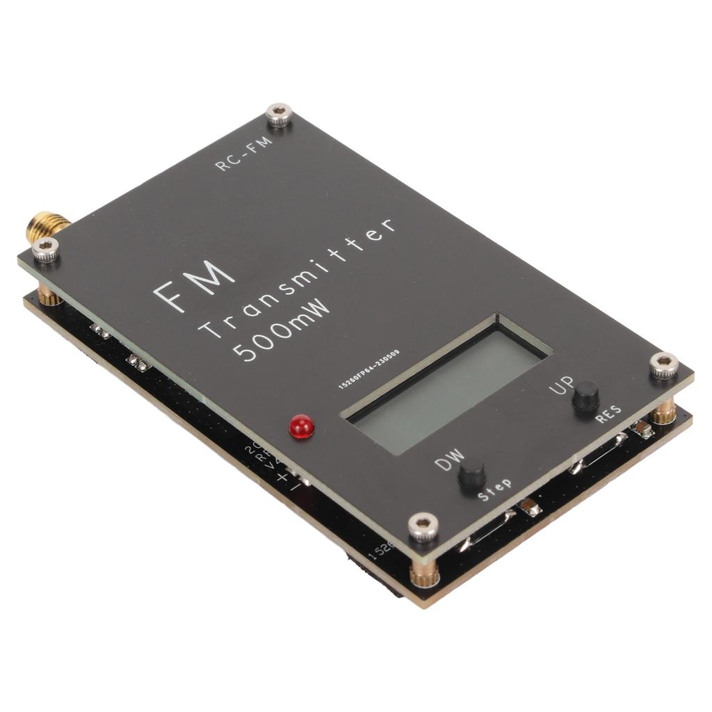 Transmisor FM de 500mW con pantalla LCD 2000M 500mW 88‑108MHz Transmisor FM Estéreo con USB Tipo C