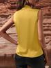 Gilet senza maniche in raso plissettato da donna per primavera/estate