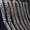 Rhodium/Gold/Aluminum Plated Necklace Chains Brass Bulk for DIY Jewelry Making Materials 4 Size For Selection
