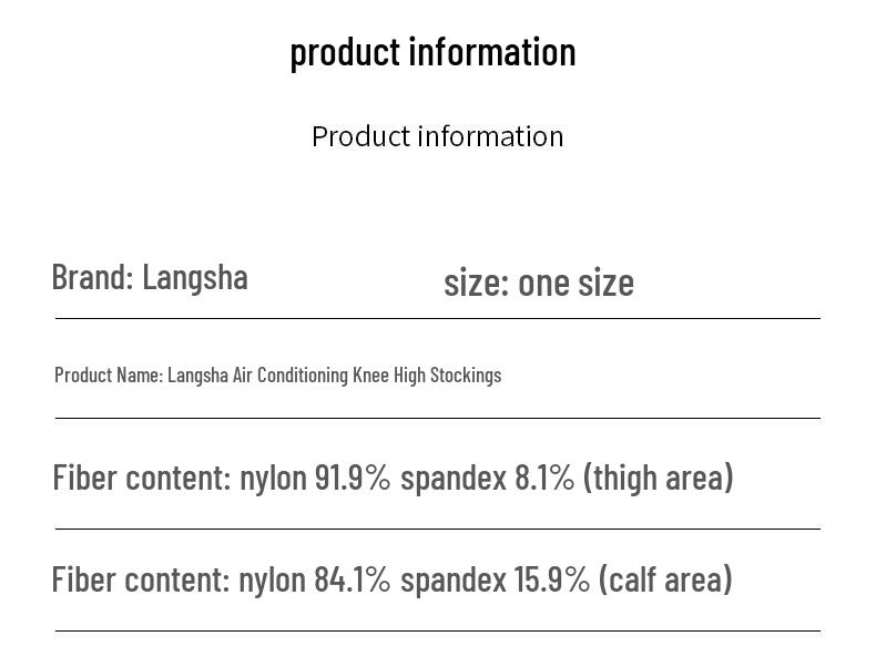 Langsha Women's 5A Antibacterial Thin Over-the-Knee Stockings