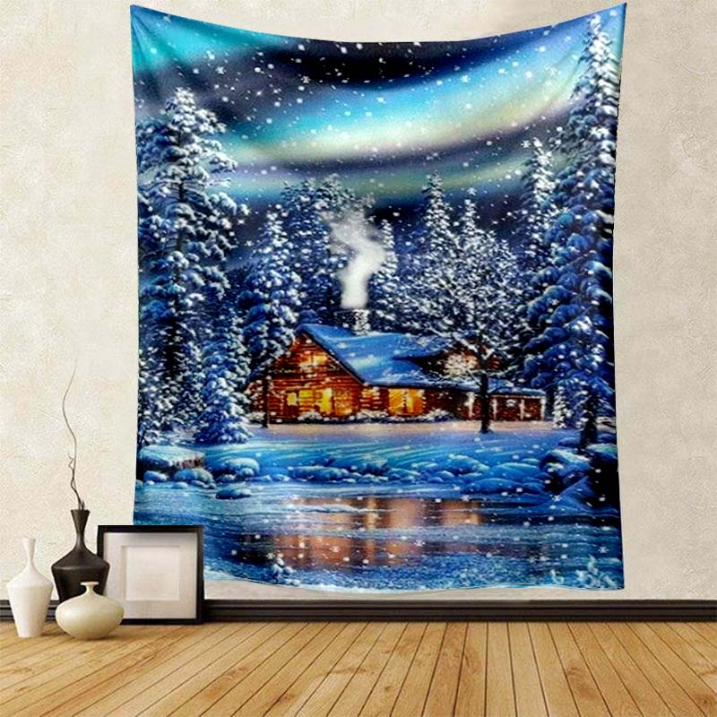 Beach Blanket Living Room Decoration Bedroom Background Cloth Santa Red Riding Hood Gnome Cute Tapestry Wall Hanging