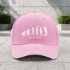 1pc Fishing Evolution Chart Adjustable Sandwich Baseball Cap Trendy Printed Craft Suitable For Outdoor Sports And Camping En