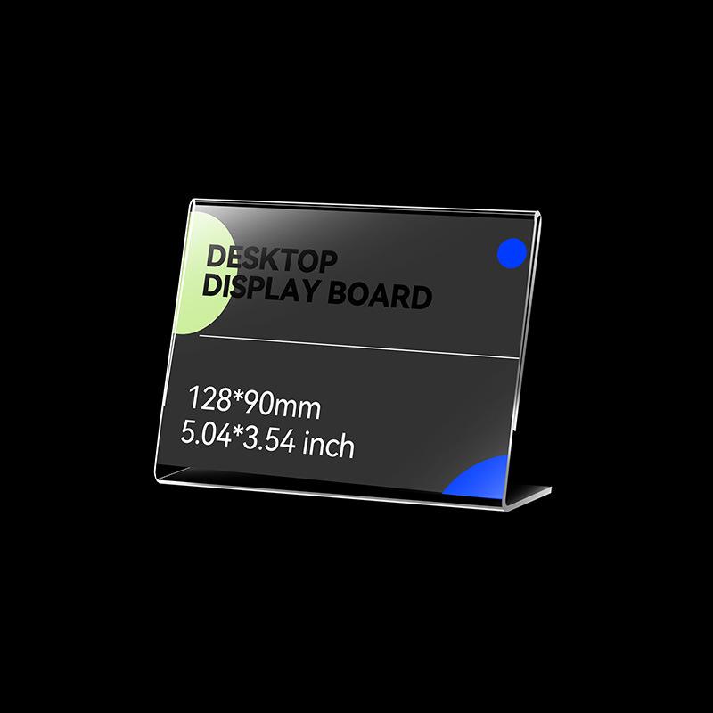A4L PVC Menu Display Stand: Acrylic Table Card Holder for Commercial Advertising