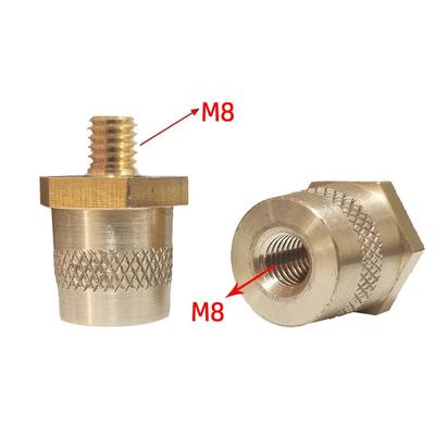 1 Paire Connecteur de Borne de Batterie M8 Tonalité Laiton Adaptateur de Borne Vis Écrous