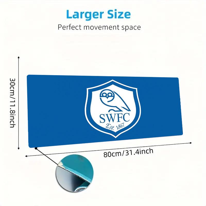 Sheffield Wednesday F.C Print Cushion Non-slip Laptop Tablet Big Mousepad XXL Mat Mini PC Playmat With Lock edge